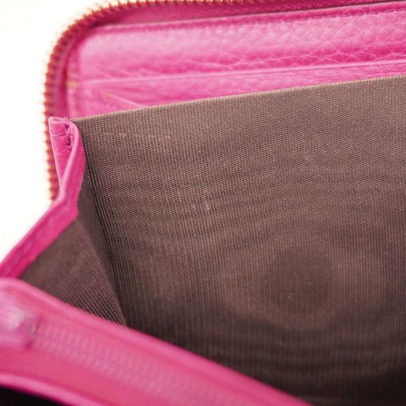 Gucci Long Wallet Soho 308004 Leather Pink Chien Pan Gold Hardware Women - Picture 9 of 10